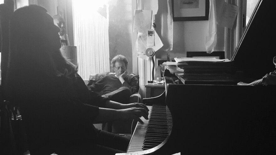 Simone Dinnerstein and Philip Glass.