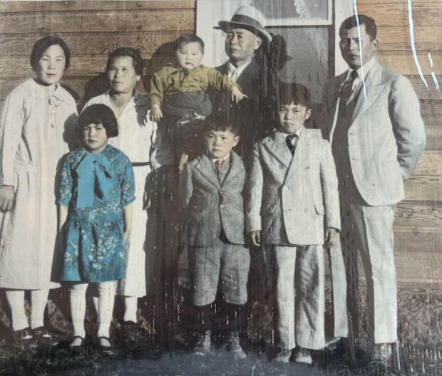 The Takatori family in Parma, ID, around 1930.