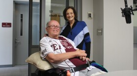 Art Hains and Dena Hildebrand at KSMU in Springfield, Mo. on October 30, 2025.