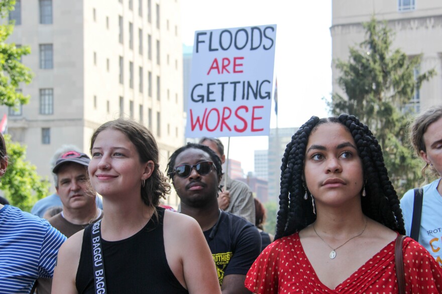 People attending the Global Climate Strike at St. Louis City Hall on Sept 20, 2019.