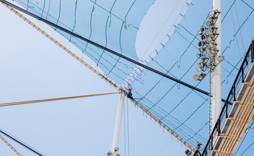 The City of St. Petersburg is working on Tropicana Field to get the stadium ready for the Tampa Bay Rays' 2026 season.