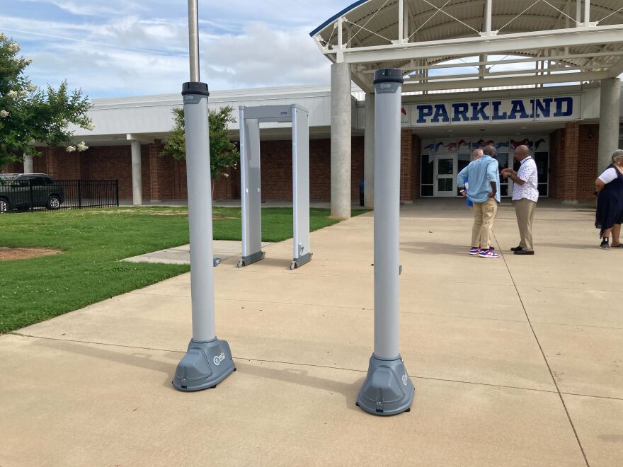OPENGATE weapons detection system outside of Parkland High School