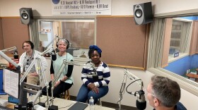 KLCC Mayoral Forum (left to right) Stefan Strek, Kaarin Knudson, Shanae' Joyce Stringer and Michael Dunne