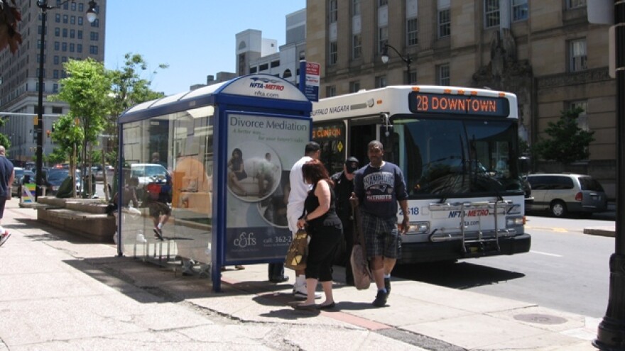 Bus riders in Buffalo