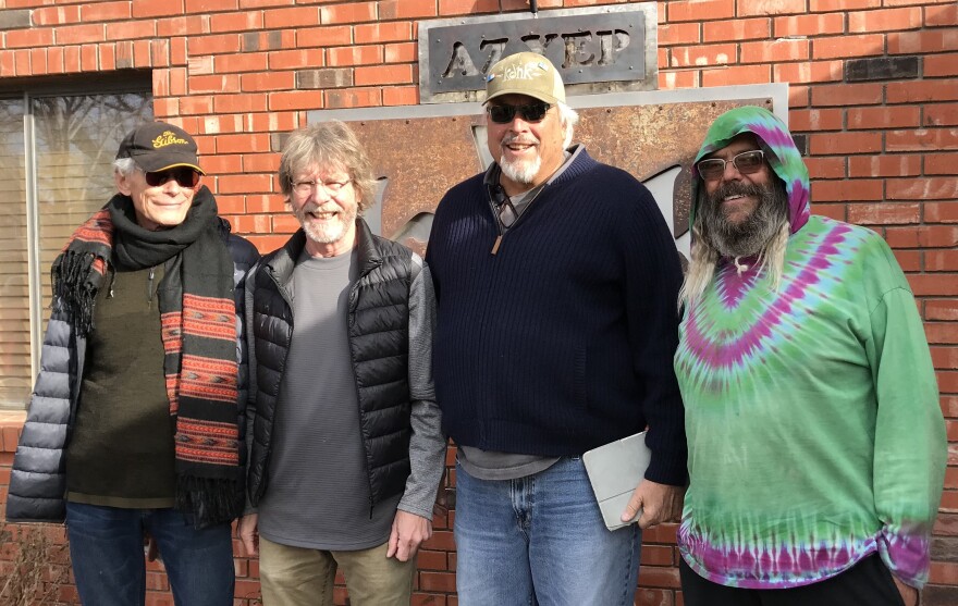 From Left to Right: Pastor Mustard, Sam Bush, Merle, Luke Nestler