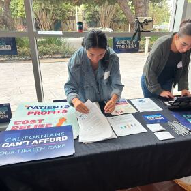 Members of Health Access California organizing a town hall in Salinas, CA.