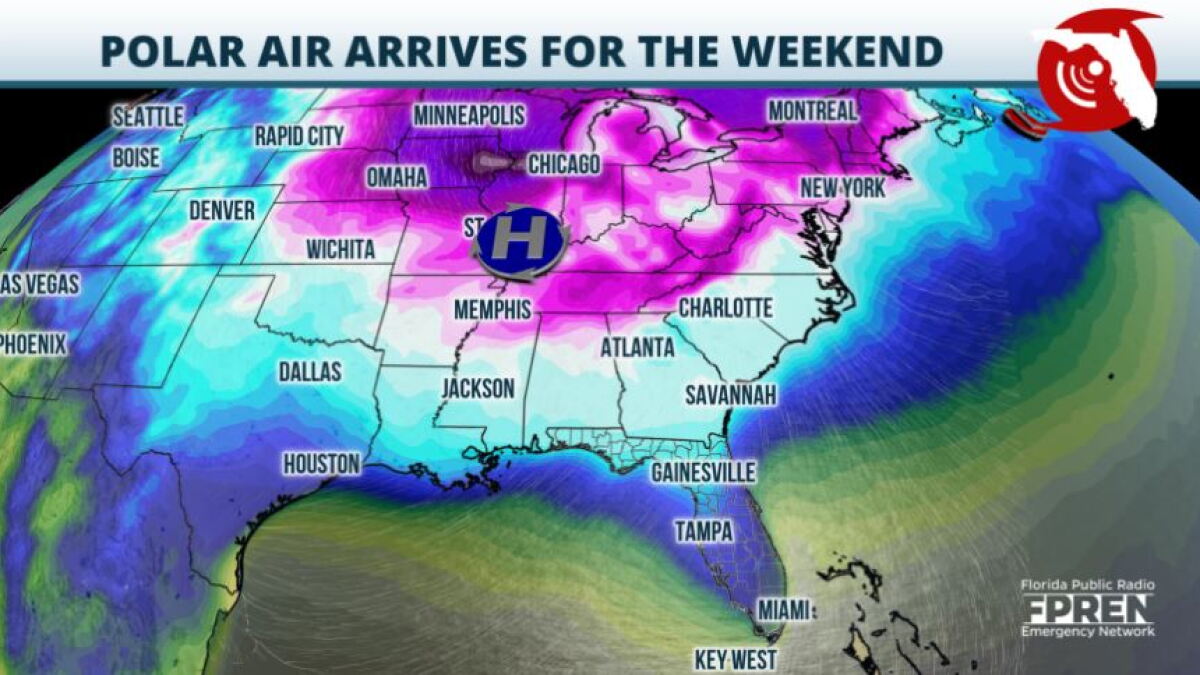 Polar airmass to engulf state tonight; Widespread freeze across N. Florida, below average temps - Vimarsana News
