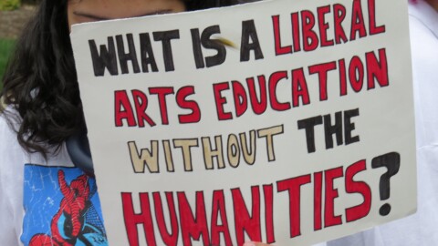 Miami University students created signs during their protest in front of the Armstrong Student Center