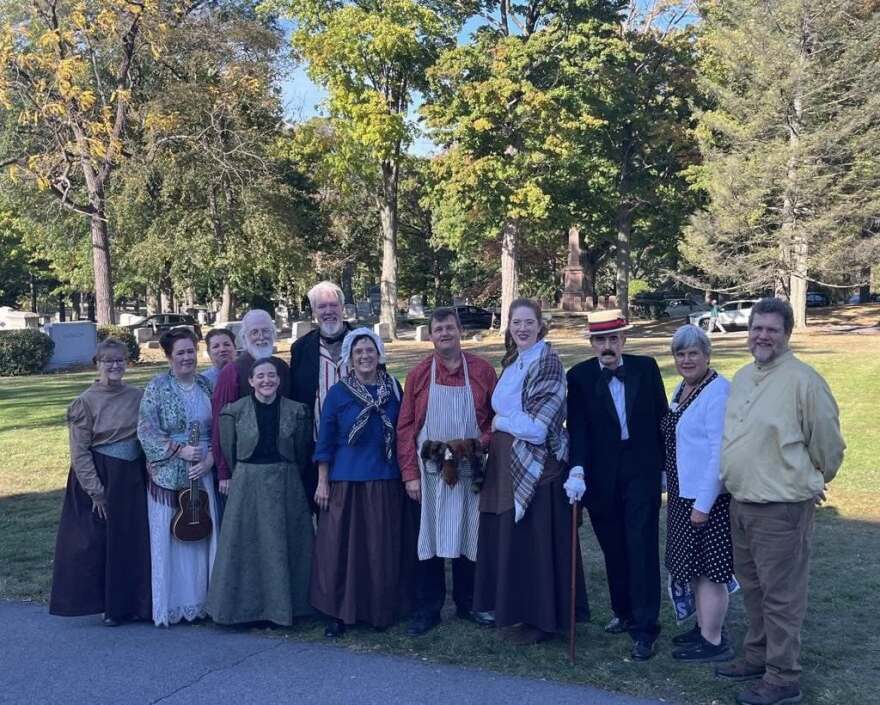 Local actors play historical figures from the area in the annual Dunmore Cemetery Tour.