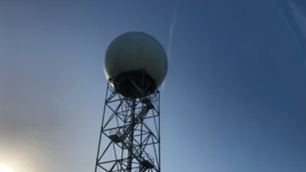 Photo of the NWS Melbourne Doppler radar.