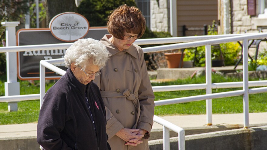 Beech Grove residents, faith leaders and city officials gathered outside City Hall on Saturday to mark the one year anniversary of the FedEx shooting.