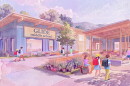 An artist rendering of a proposed middle school 