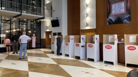 Voters cast their ballots at St. Luke's Methodist Church in Oklahoma City.