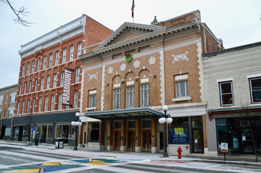 The street view of the Paramount Theatre in downtown Rutland