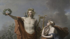 Apollo, God of Light, Eloquence, Poetry and the Fine Arts with Urania, Muse of Astronomy, 1798, by Charles Meynier (1763–1832)