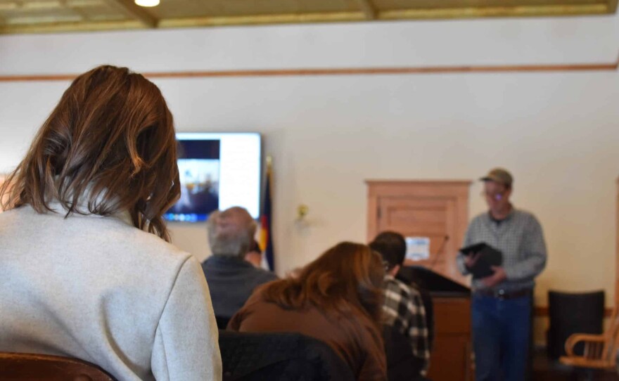 Dozens of community members pack the Summit Board of County Commissioners’ chamber as officials prepare to hold a final vote on approving new short-term rental regulations in unincorporated Summit County on Feb. 13, 2023. Public testimony included a mix of opposition and support for the rules, which were ultimately approved and went into effect on Oct. 1, 2023.