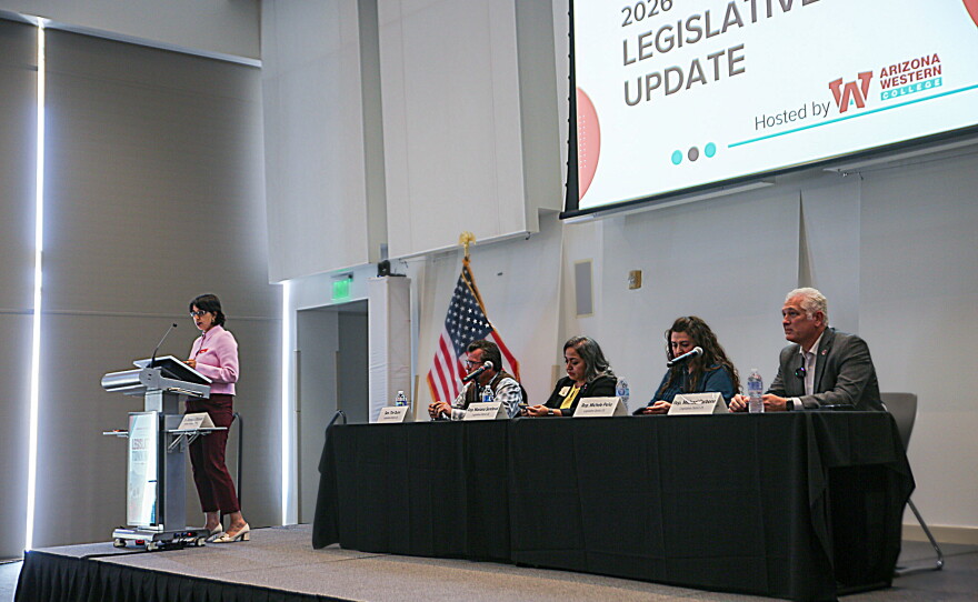 AWC President Dr. Reetika Dhawan moderated the town hall, asking the legislators a series of questions on issues affecting Yuma County and the state. Attendees were also able to contribute questions through notecard submissions.