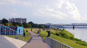 Downtown Memphis' Tom Lee Park is one of the public spaces drawing large crowds, making socially distancing a challenge. 