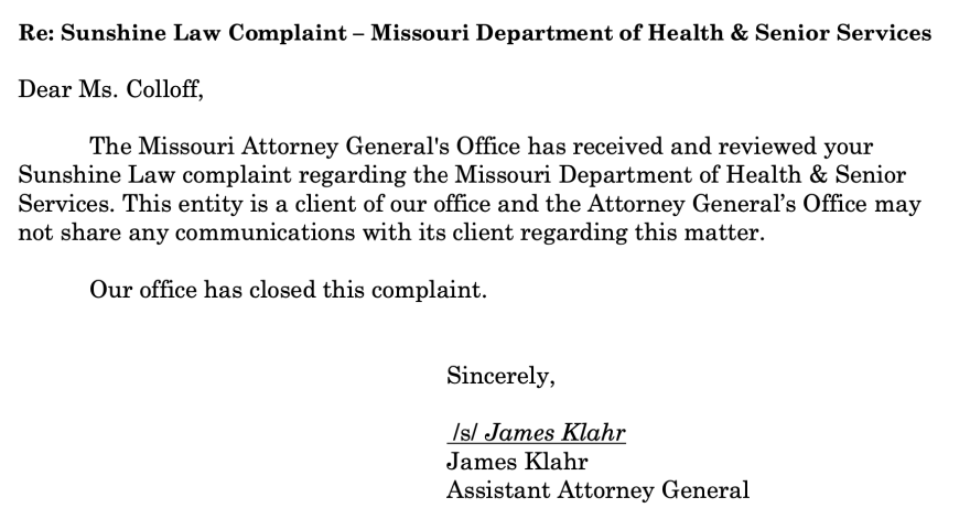 The Jan. 11, 2021 closure letter sent to ProPublica reporter Pamela Colloff.