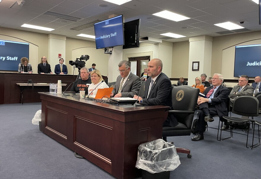 Left to right-Kirk and Tracey Hazelwood-Senator Robby Mills-Representative Jonathan Dixon 03-15-23