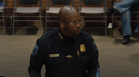 Ann Arbor Police Chief Andre Anderson addresses City Council about approving a pilot program for an unarmed crisis response team.