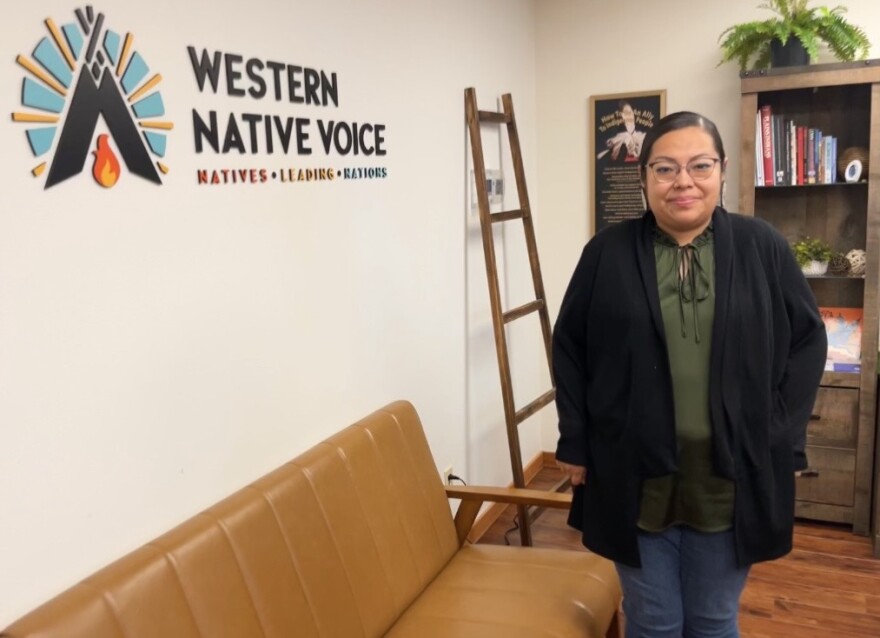 Western Native Voice Executive director Ronnie Jo Horse at the organization's office in Billings.
