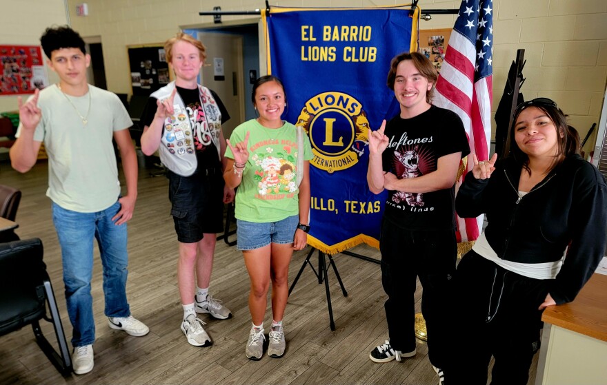 The new El Barrio Leo Club with students from Caprock and Palo Duro High Schools, chartered at the beginning of the fall 2025 semester.