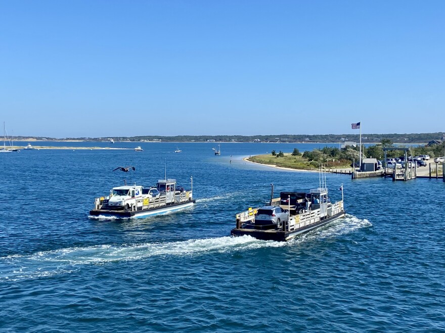 The Chappy Ferry running this week under warm and sunny October skies.