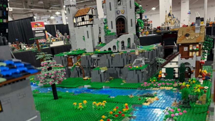 LEGO of castle and cottage 