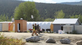 A group of workers at Ambler Metals Bornite camp during summer 2026 season. A representative from Ambler Metals said the focus of the summer field program was helicopter-supported drilling in the Arctic Project area to provide data for the permitting process and that over 100 people worked at the camp during the May to September season.