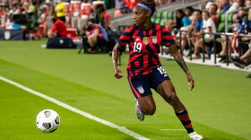  Crystal Dunn – pictured during an international friendly at Q2 Stadium in Austin – and the U.S. Women's National Team take on Sweden in the World Cup on Sunday.
