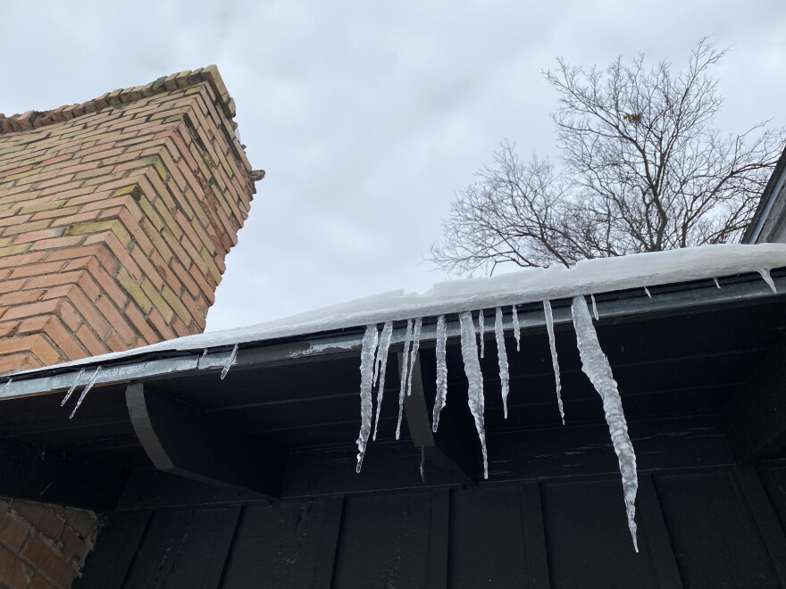 Ice isn't only covering the ground surrounding homes in the DFW. The ice is also on our roofs. 