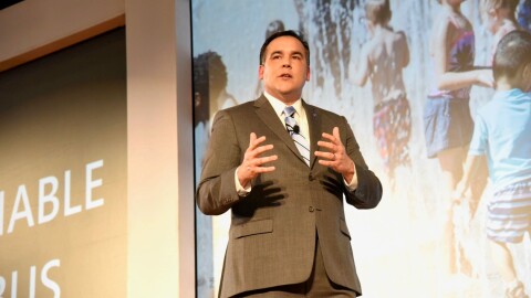 Mayor Andrew Ginther gives his State Of The City speech on February 13, 2020.