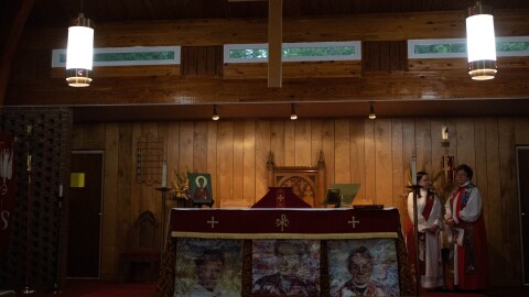 Altar of St. Titus Church during their annual celebration of Saint Pauli Murray, July 17, 2025, in Durham.