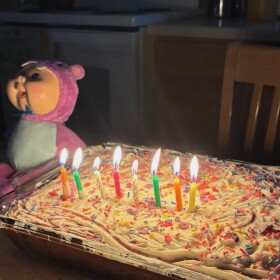 Baby had her first birthday party on the night of Oct. 11, 2025. Little did the family know it would be their last night together in their Kipnuk home. In the early morning hours, they would be forced to leave and shelter in the Kipnuk school.