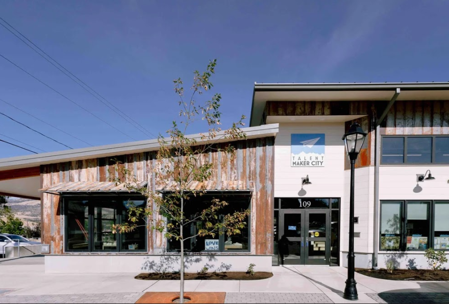 Talent Maker City's new building in downtown Talent, Oregon.