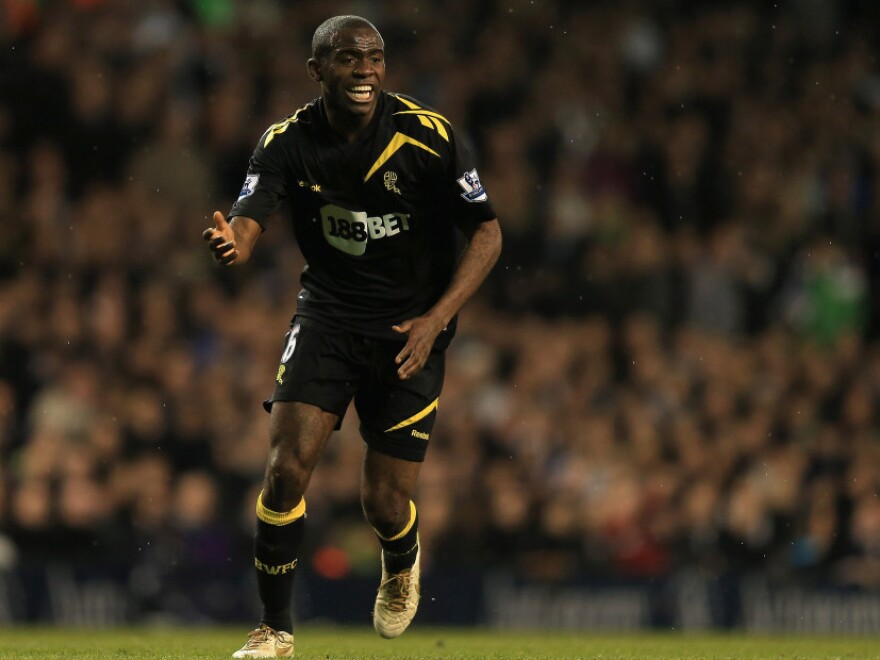 Fabrice Muamba of the Bolton Wanderers during last Saturday's game against Tottenham Hotspur in London, before his collapse. 