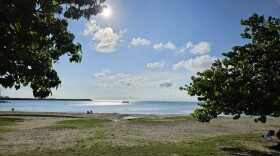 Pictured: Brewer's Bay beach tested unsafe this week for swimming or fishing.