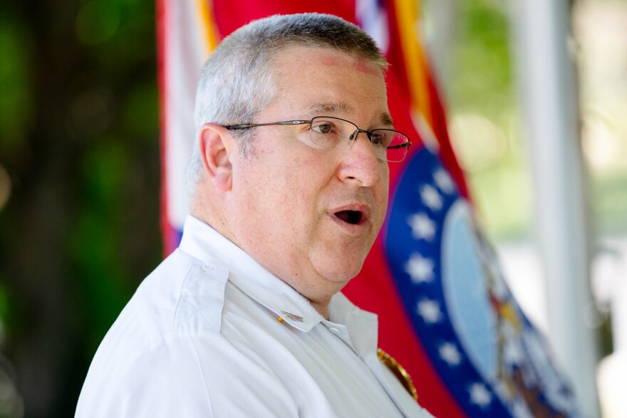 on Tuesday, June 28, 2022, at St. Teresa and Bridget Catholic Church in north St. Louis as part of a state-wide tour touting legislative “wins” for the governor’s administration.