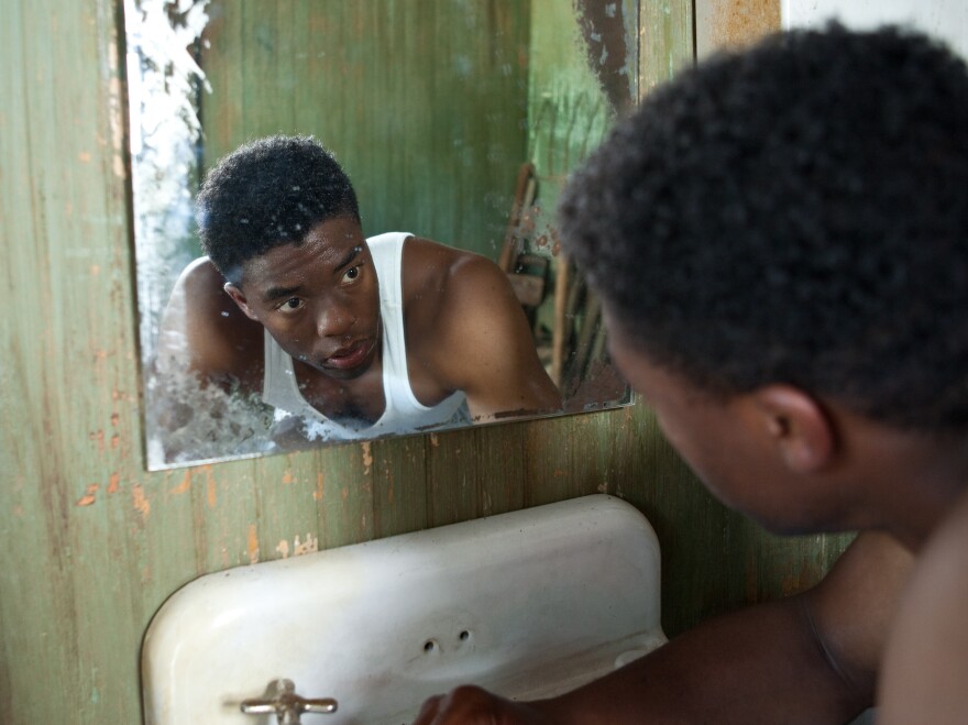 Chadwick Boseman plays baseball's trailblazing Jackie Robinson in the upcoming biopic 42.