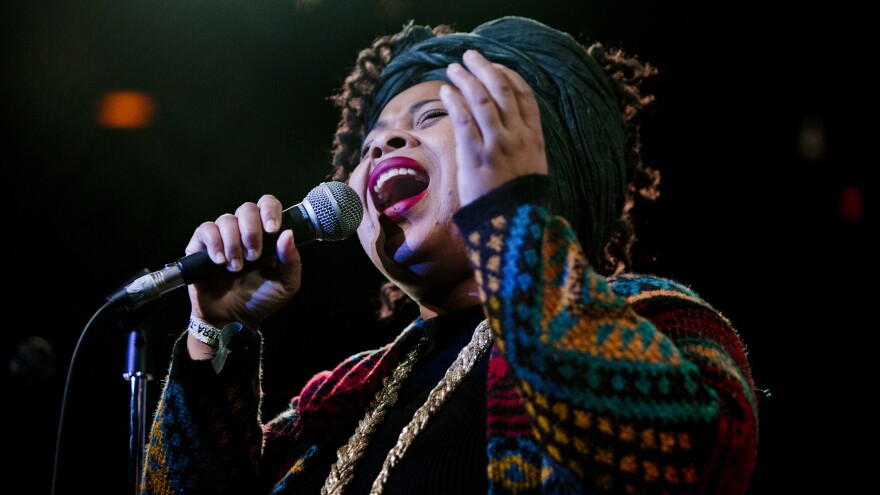Nadia Washington performed with Terri Lynne Carrington's new project, Social Science, in a set that included speech excerpts from Assata Shakur, James Baldwin and Angela Davis.