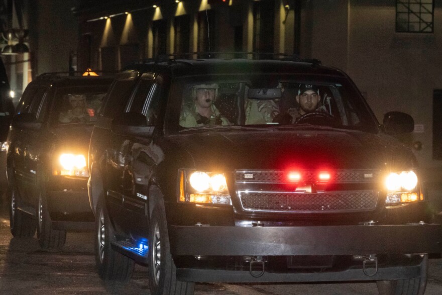 A motorcade believed to be carrying former Venezuela President Nicolas Maduro leaves Metropolitan Detention Center ahead of a pre-trial hearing in a drug trafficking case, Wednesday, July 22, 2026, in the Brooklyn borough of New York.