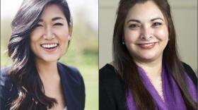 Republican Jinyoung Englund, left, and Democrat Manka Dhingra will face off this fall for an open state Senate seat in Washington's 45th legislative district.
