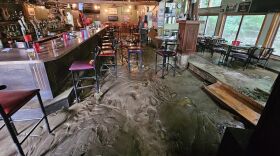 Flood damage at the restaurant, Noisy Oyster, Akron, August 8, 2024