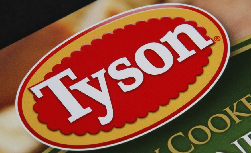 FILE - A Tyson food product is seen in Montpelier, Vt., Nov. 18, 2011. Tyson Foods Inc. (TSN) on Monday reported a loss of $417 million in its fiscal third quarter.