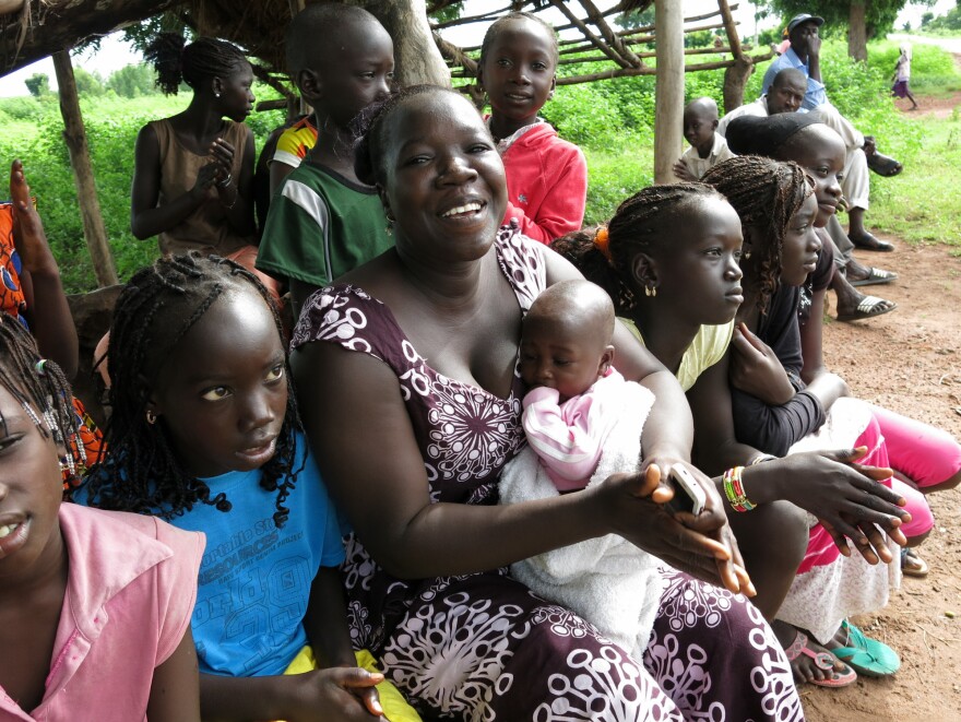 Mariama Keita holds her 4-month-old daughter, Ndeye.