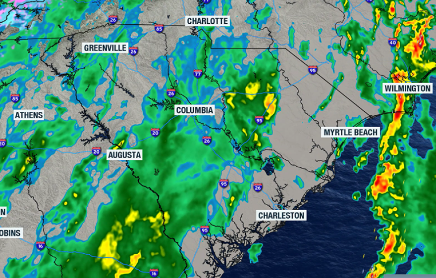 Photo of South Carolina radar around 1:30 p.m. on 3/16