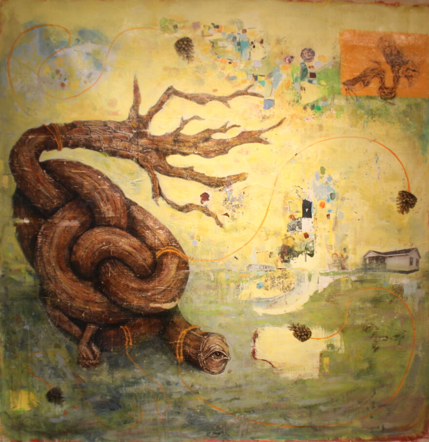 Surrealist Antoine Williams painting.