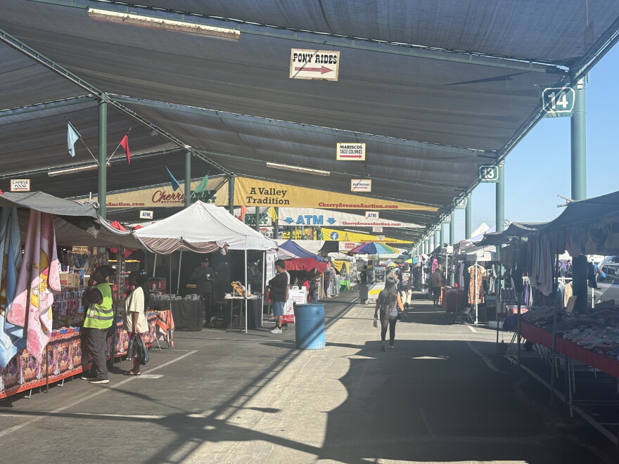 The Cherry Auction in Fresno, Calif., is open on Tuesdays and Sundays. Vendors say they have seen a significant decline in customers since ICE agents showed up.