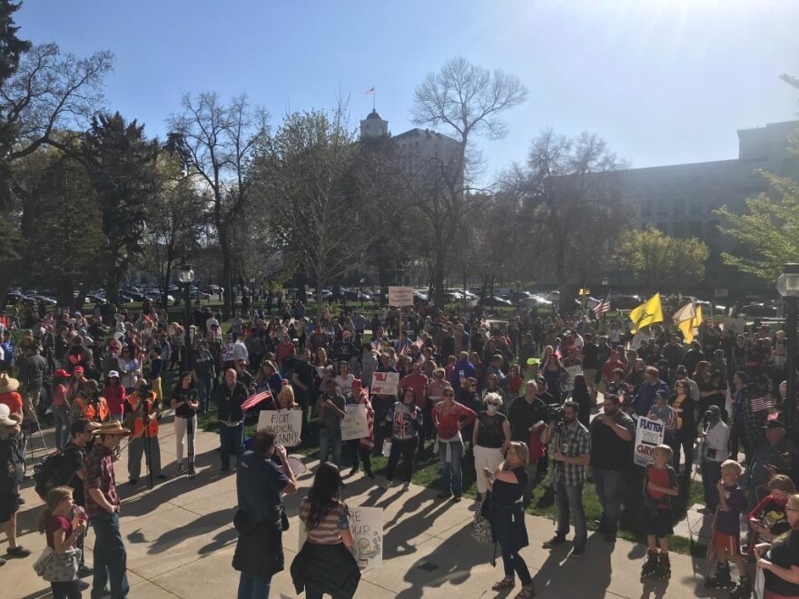 Photo of protesters in Downtown Salt Lake City.